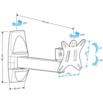 Holder LCDS 5004 metal 