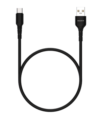 USB  2.0  AM/TypeC 2м Maxvi MC-C02 plus black
