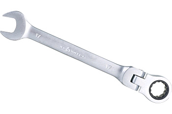 Ключ гаечный комбинированный с трещоткой Квалитет 17 мм