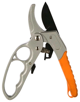Секатор,200мм.,возвратная пружина,храповый механизм,тефлоновое покр.,металл.обрезинен.рукоятки Вихрь