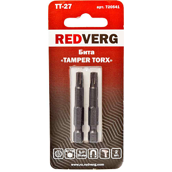 Бита Redverg Torx Tamper 27х50 (2шт.)(720541)