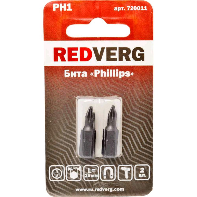 Бита Redverg PH1х25 (2шт.)(720011)
