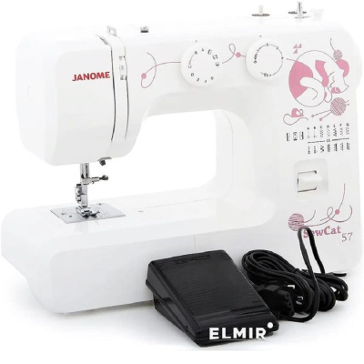Janome Sew Cat 57 белый/рисунок