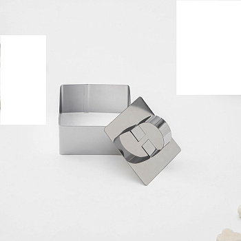 Форма кулинарная Доляна "Квадрат" (8*8*4 см) нерж.сталь