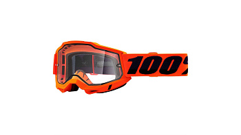 100% Accuri 2 Enduro Goggle Neon Orange / Clear Dual Lens (50015-00004)