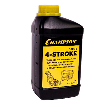 Масло 4-х тактное минеральное 1л. "SAE30" (Champion) API SL/SF