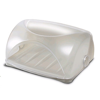 Хлебница пластмассовая Грана светло-серая