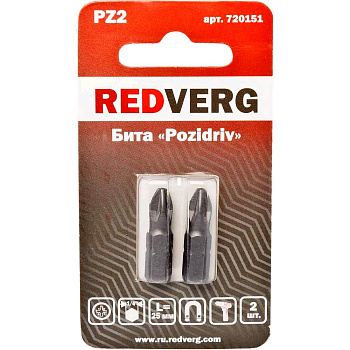 Бита REDVERG Pz2х25 (2шт.)(720151)