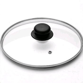 Крышка стекл 20 см с пароотводом (толщина 4 мм)