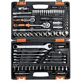 Набор инструментов, 1/2" , 1/4" , CrV, пластиковый кейс 82 предм Вихрь