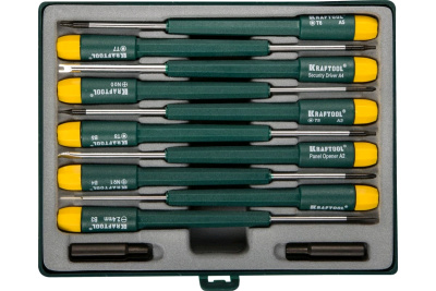 Отвертки для ремонта мобильных телефонов 12 предметов "" (Kraftool) 25616-H12