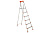 Стремянка 6 ступеней ШИРОКИЕ UFUK оцинк (высота до площадки 1300 мм, макс. нагр 150кг) (1) стремянка