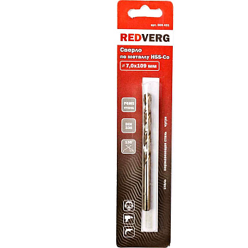 _ 6,5 Сверло по металлу RedVerg кобальтовое HSS-Со 6,5 мм(500421)