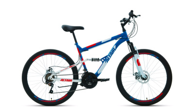 20 ALTAIR MTB FS 20 disc (рост 14" 6ск.) 2020-2021, синий/красный Велосипед