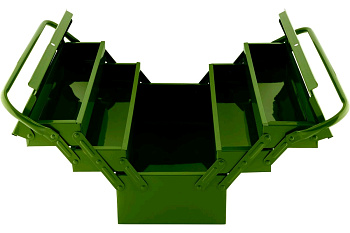 Ящик инструментальный металл 420мм (5 отсеков) ТЕХНИК 440420