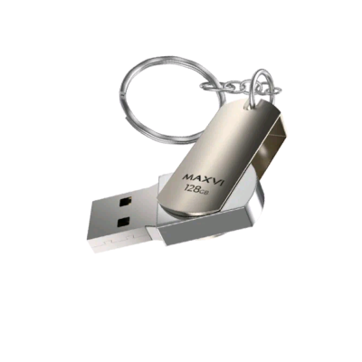 128GB Maxvi MR metallic silver (FD128GBUSB20C10MR)