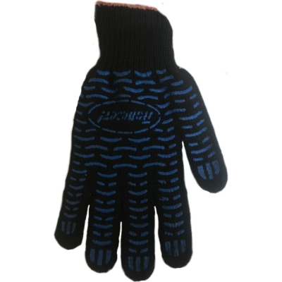 Перчатки х/б 5 нитка 10 кл "Профи" с ПВХ ВОЛНА черные [10/250] 60 гр