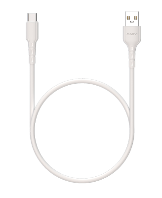 USB  2.0  AM/TypeC 2м Maxvi MC-C02 plus white