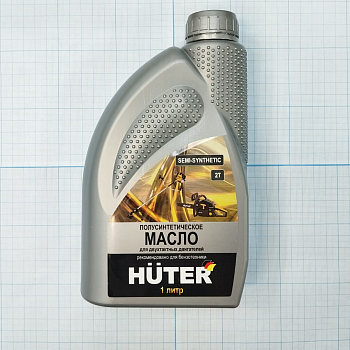 Масло 2Т полусинтетическое для двухтактных двигателей, для техники Huter, 1л
