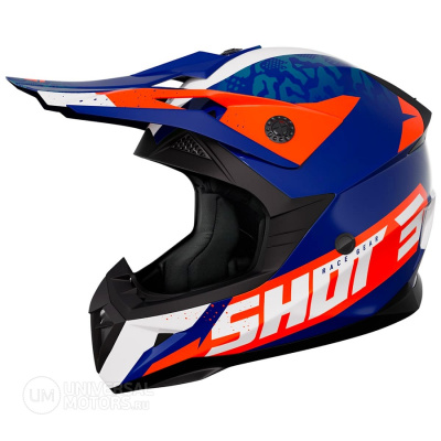 SHOT PULSE AIRFIT(синий/белый/оранжевый глянцевый, L, A07-21D1-C01-10)