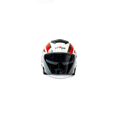 HIZER J222 #1 (L) white/red (2 визора)