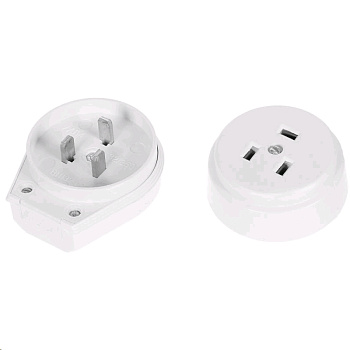 Комплект подключения плиты с заземлением открытая установка цвет белый