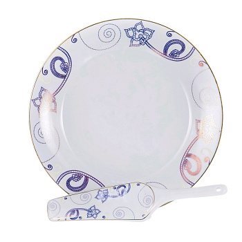 Набор для торта 2 пр Аврора Алия 30см керам 113-19046