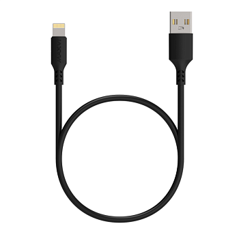 USB  2.0  AM/Lightning 1м Maxvi MC-A03 black