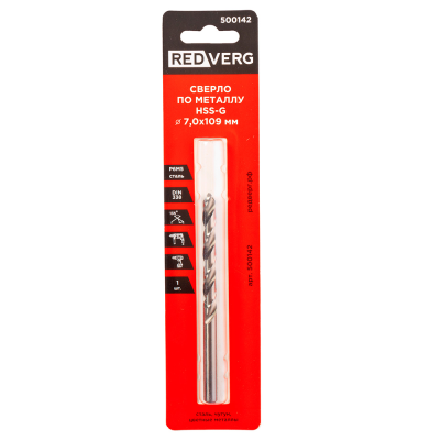 Сверло по металлу REDVERG HSS-G 7 мм(500142)