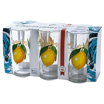 Набор стаканов 6шт 230мл Лимоны 1256/DPp