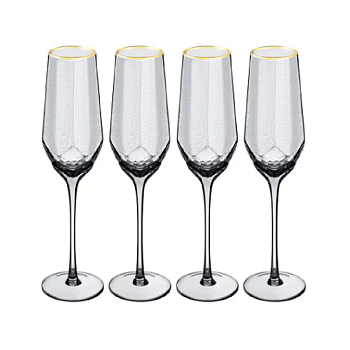 Набор бокалов стекл 4шт ICE CRYSTAL Прозрачный 180мл (шампанское)