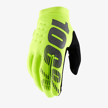 100% Brisker Youth Glove (Fluo Yellow, L, 2021 (10016-004-06))подростковые