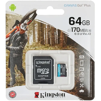 SDXC 64GB CLASS10 Kingston SDG3/64GB CANVAS GO! PLUS