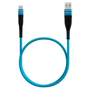 USB  2.0  AM/Micro 1м Maxvi MC-05M blue