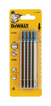 Пилки для лобзика DeWALT DT2085 (T318A) металл, алюминий 5шт