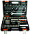 Набор инструментов, 1/2" , 1/4" , CrV, пластиковый кейс 82 предм