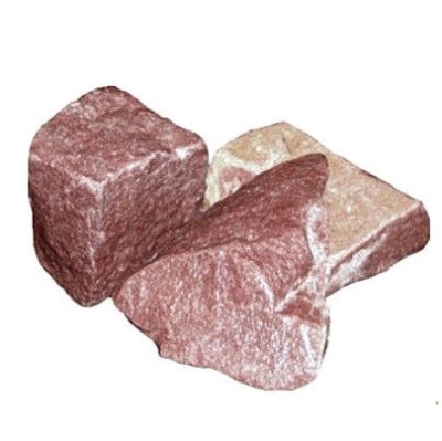Камень малиновый кварцит колотый, сред. фракции кор (20 кг)
