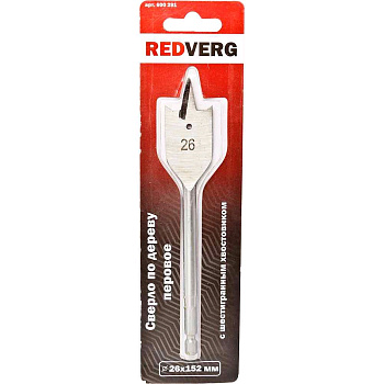 26 Сверло по дереву RedVerg перовое HCS 26 мм(600291)