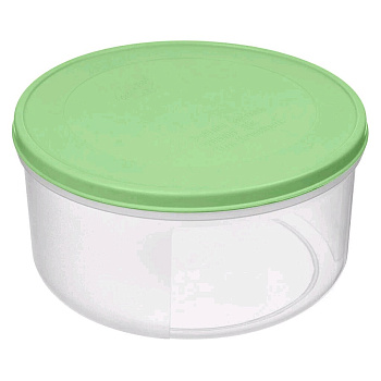 Контейнер пластм. 0,5л для продуктов круглый Verona светло-зелен