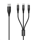 USB  2.0  AM/TypeC+Micro+Lightning 1м Riversong Infinity 05 C58 black