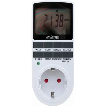 Energenie EG-SST-01, LCD-дисплей 2,3'',белый таймер электрический