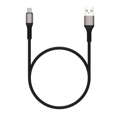 USB  2.0  AM/Micro 1м Maxvi MC-21M black-grey