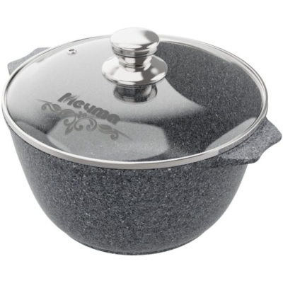 Кастрюля алюм  4,0 л Мечта Premium grey, литая, а/п, 44901