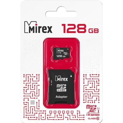 micro SDHC 128GB Class 10 Mirex + adapter (13613-AD10S128)
