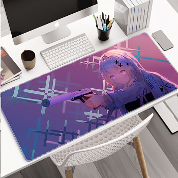 Игровой коврик для мышки большой, аниме CS. Размер 800х300x3  (Принцесса CS фиолетовый)