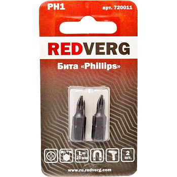 Бита Redverg PH1х25 (2шт.)(720011)