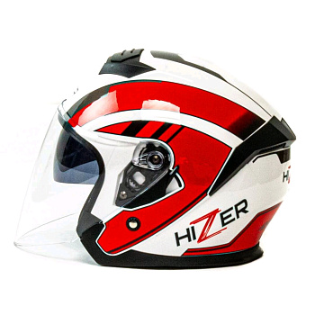 HIZER J222 #1 (L) white/red (2 визора)