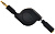 Аудиокабель (3.5mm Jack M - 3.5mm Jack F) 0.75м рулетка Belsis BGL1180