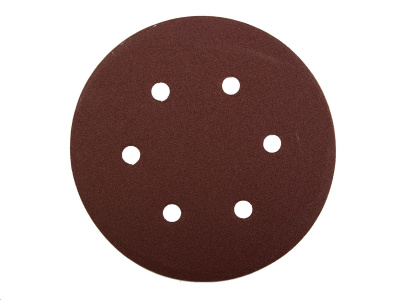 ЗУБР "МАСТЕР" универсальный, из абразивной бумаги на велкро основе, 6 отверстий, Р60, 150мм, 5шт
