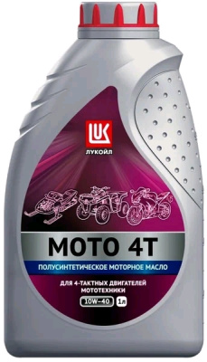 Лукойл-Мото 4Т 10W40 SL Масло моторное 1л (арт.1595329)
